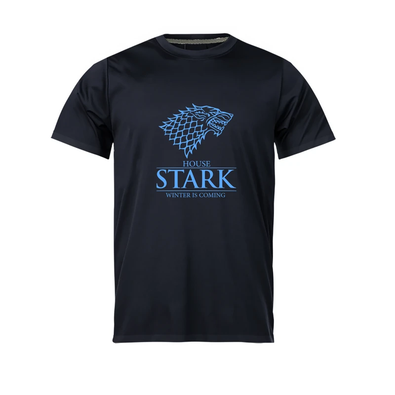 تی شرت آستین کوتاه مردانه مدل Winter Is Coming کد 0451 رنگ مشکی
