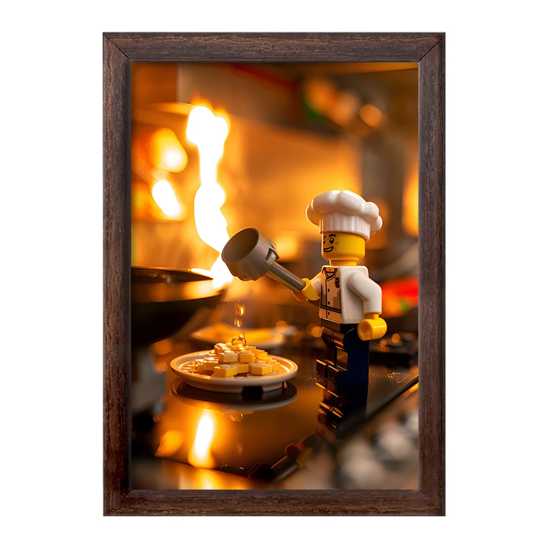 تابلو خندالو طرح لگو آشپز (Lego) کد F6553