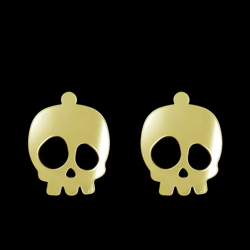 گوشواره طلا 18 عیار زنانه مدوپد مدل جمجمه کد GA1-15719