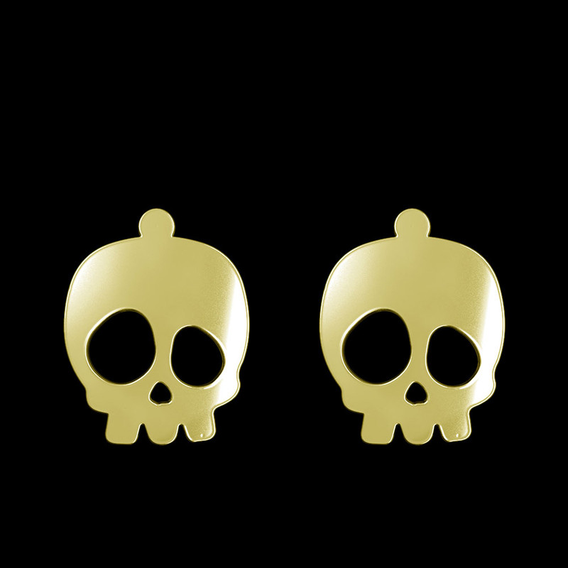 گوشواره طلا 18 عیار زنانه مدوپد مدل جمجمه کد GA1-15719