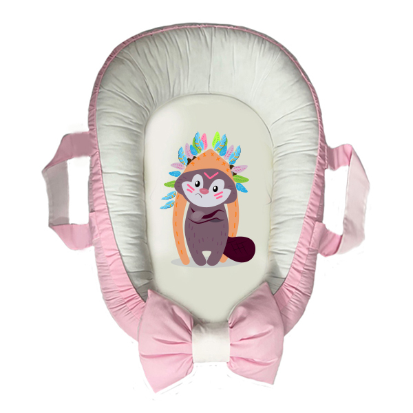 سرویس خواب سه تکه نوزاد مدل گارد محافظ دار طرح سنجاب متفکر کد 06