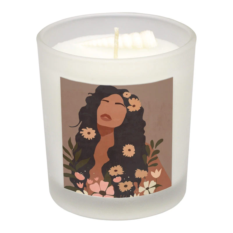 شمع لیوانی طرح مینیمال دختر مدل D001-1