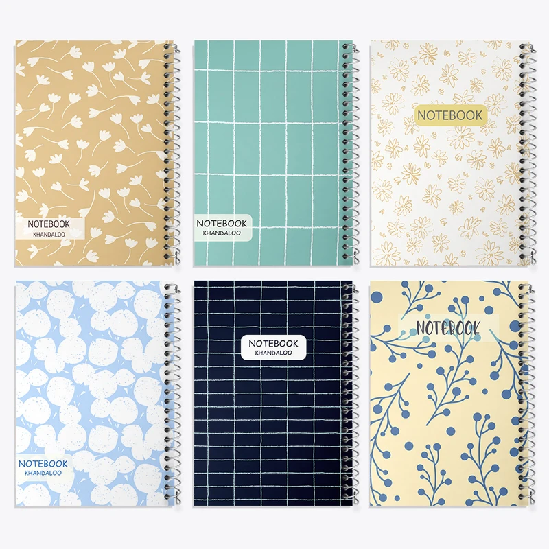 دفتر نقاشی 50 برگ خندالو طرح پترن فانتزی کد 73 مجموعه 6 عددی