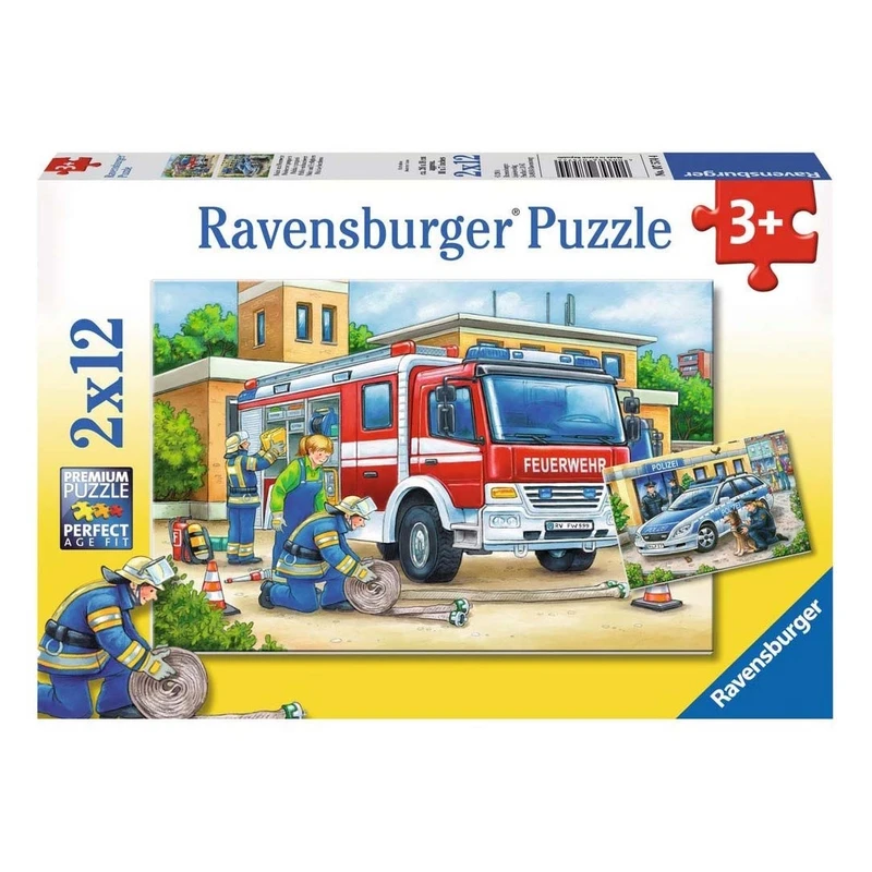 پازل 2x12 تکه راونزبرگر مدل Police and Fire Brigade کد 07574