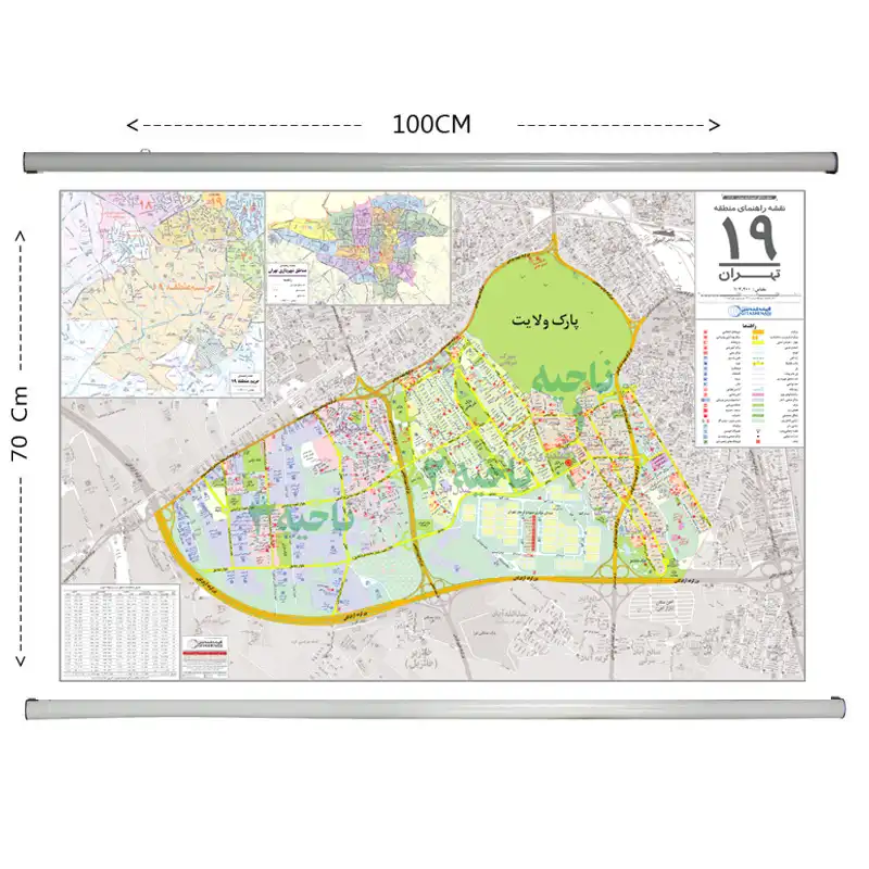 نقشه انتشارات گیتاشناسی نوین مدل راهنمای منطقه 19تهران کد L1319