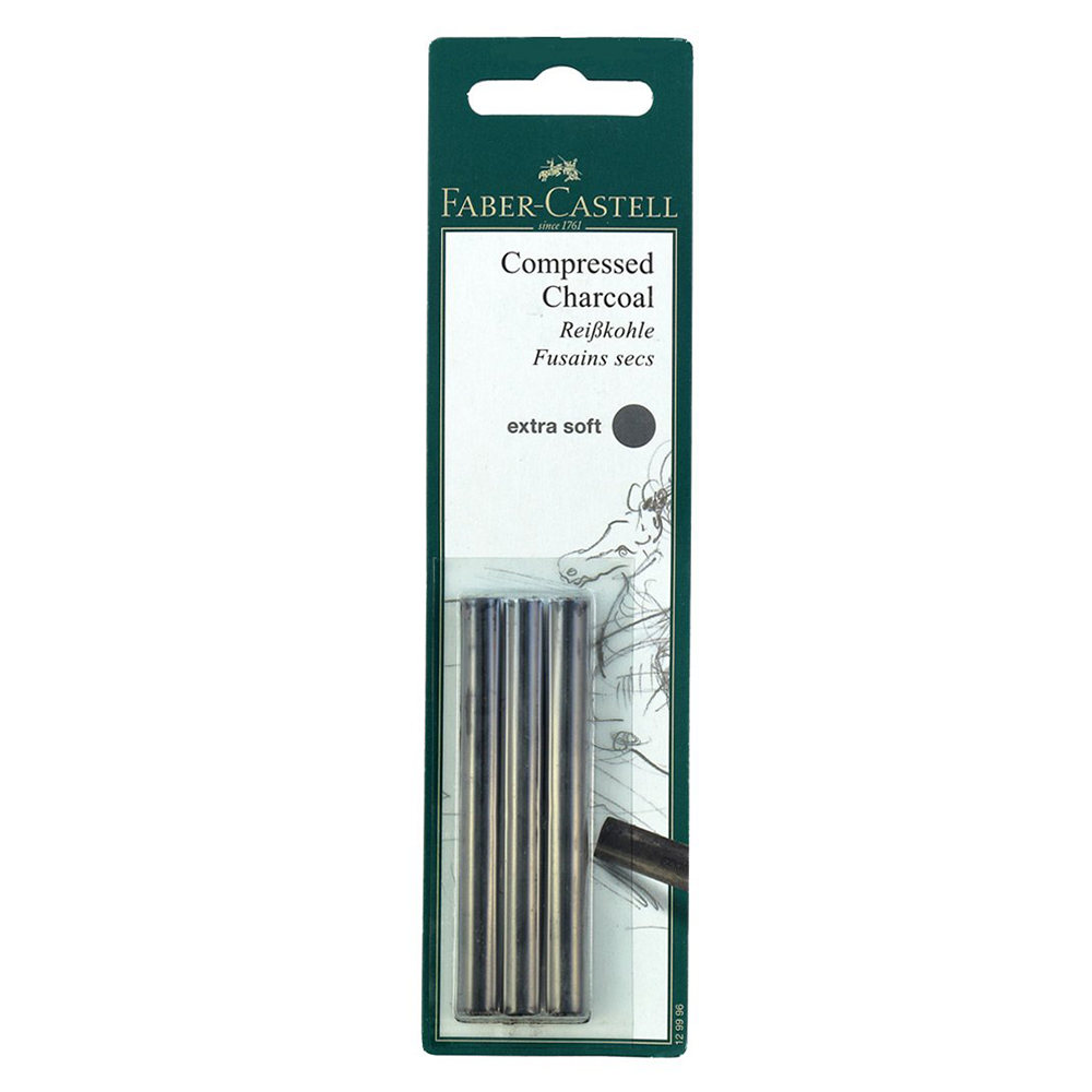 زغال طراحی فابر کاستل مدل Extra soft کد 131849 بسته 3 عددی