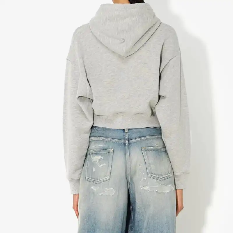 هودی زنانه کژین دوخت مدل cropgray رنگ طوسی