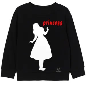 سویشرت دخترانه 27 مدل پرنسس کد H06 مشکی 