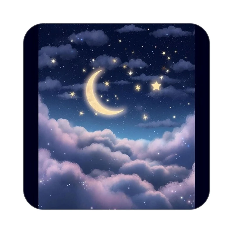 زیر لیوانی کاکتی طرح ماه و ستاره مدل mp53235