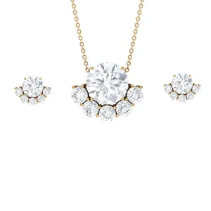 نیم ست طلا 18 عیار زنانه قیراط کد GH2062