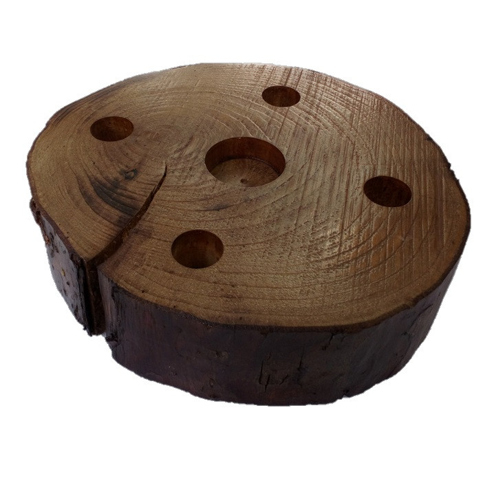 جا شمعی چوبی مدل  روستیک کد GSG0011