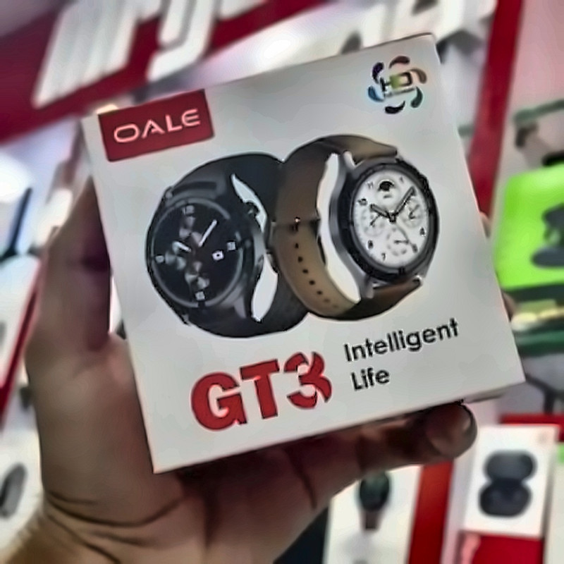 ساعت هوشمند 47 میلی‌متر اوالی مدل OALE GT3 با بند چرمی، سازگار با سیستم عامل Android و iOS