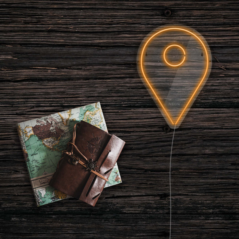چراغ دیواری نئون دیزاین طرح Location_ORG