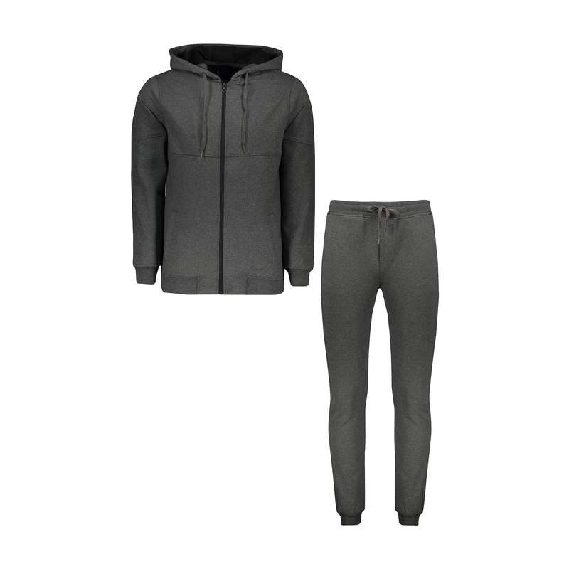 ست سویشرت و شلوار مردانه پاتن جامه مدل 138621000261302 رنگ طوسی تیره