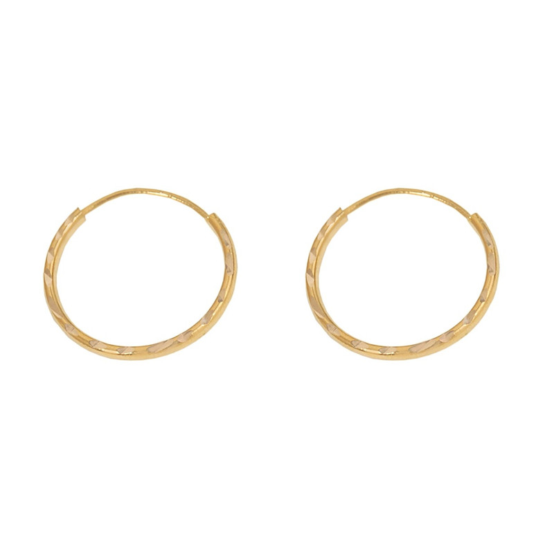 گوشواره حلقه‌ای طلا 18 عیار زنانه دوست خوب مدل dk1056