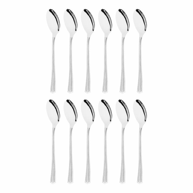 سرویس قاشق مربا خوری 12 پارچه 6 نفره سانلی مدل پولاریس سیلور 2865S