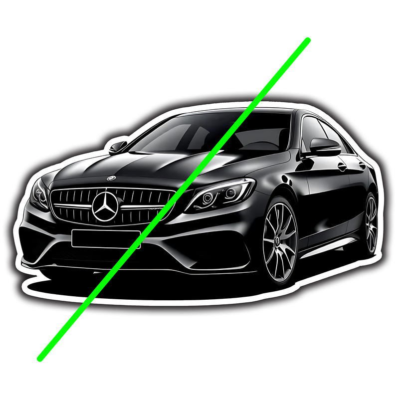 استیکر لپتاپ طرح ماشین BENZ کد 10