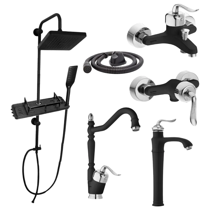 ست شیرآلات توفیق مدل قجری پایه بلند مجموعه 6 عددی