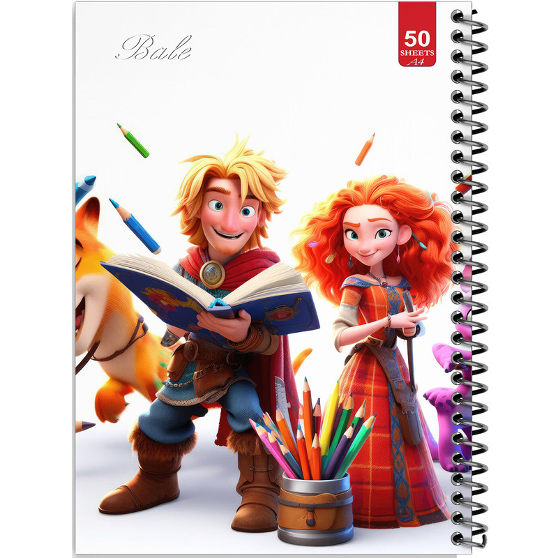دفتر نقاشی 50 برگ انتشارات بله طرح مداد رنگی کد A4-L69