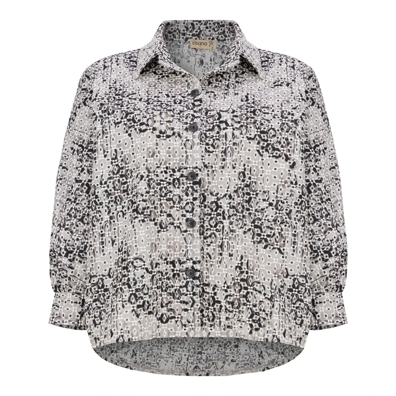 شومیز آستین بلند یقه برگردان زنانه السانا مدل آوانا کد 242727