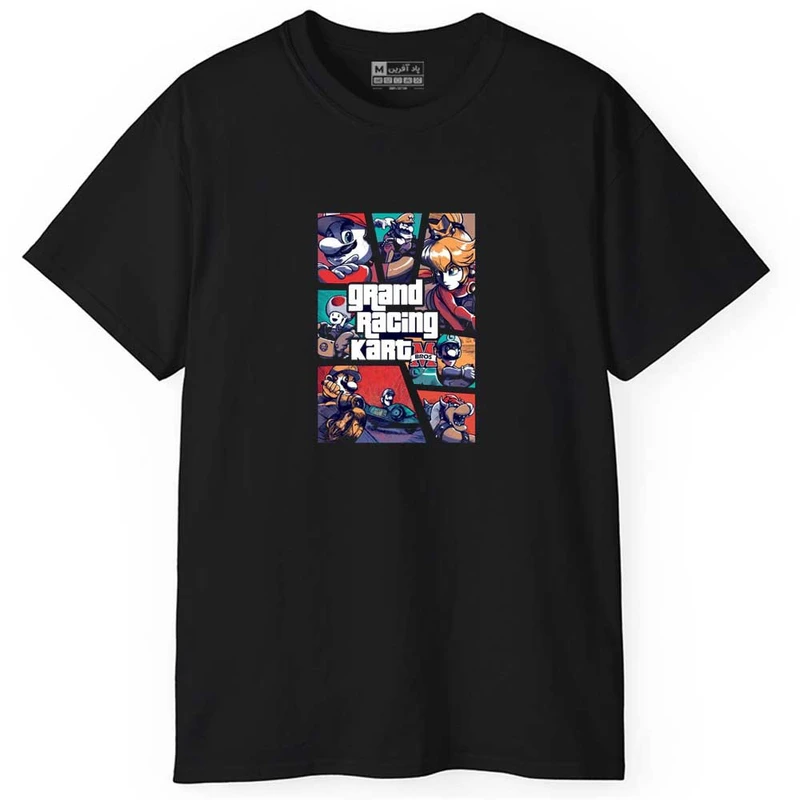 تی شرت آستین کوتاه مردانه پاد آفرین مدل اسپرت طرح گیم کد 0711