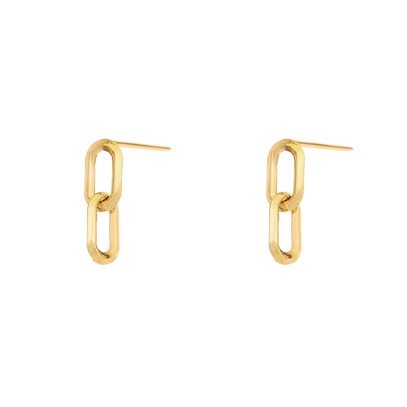 گوشواره میخی طلا 18 عیار زنانه ماوی گالری مدل هرمس پلین