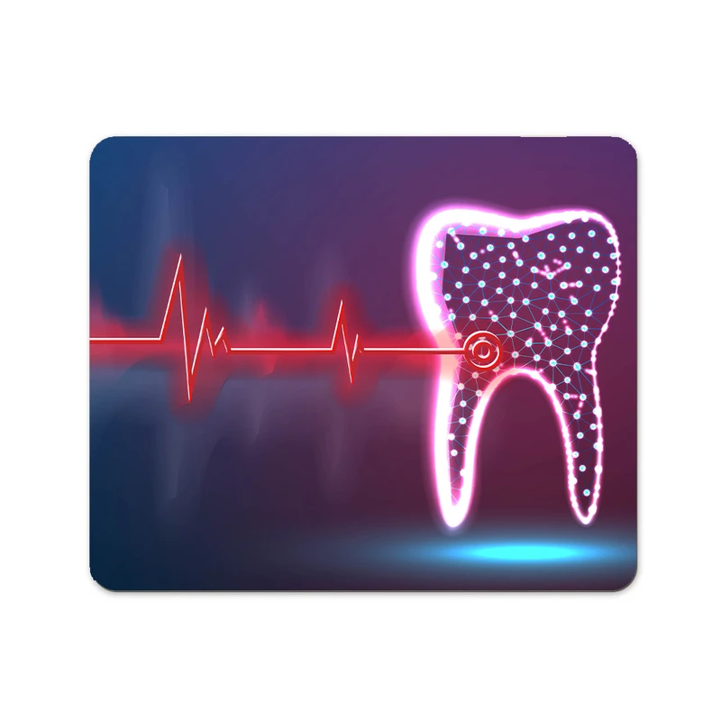 ماوس پد پاد آفرین مدل دندانپزشک مطب دندانپزشکی طرح دندان کد P558 سایز 19*24 سانتی متر