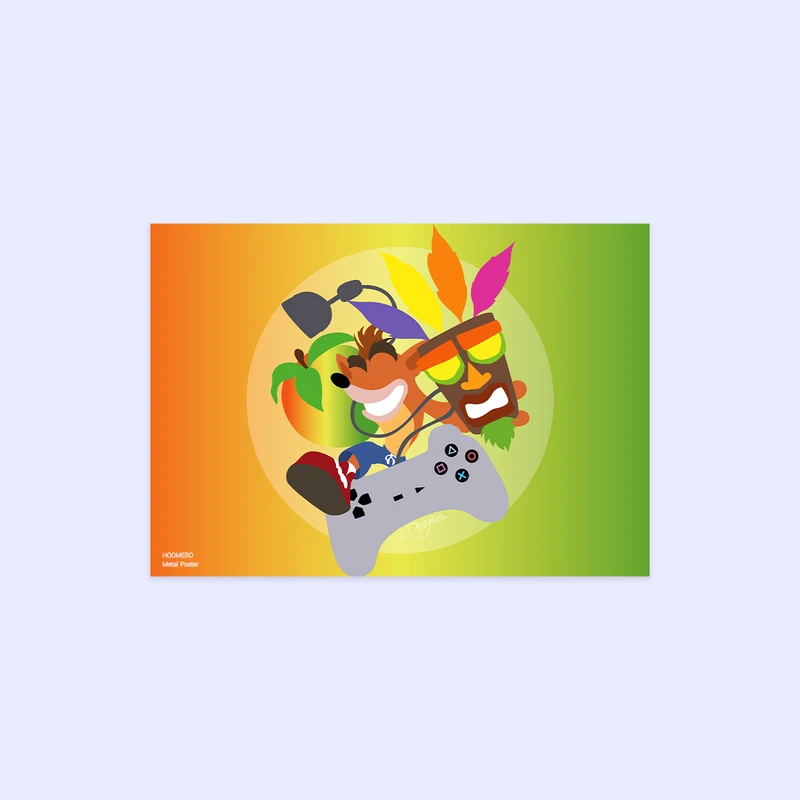 پوستر هومرو مدل فلزی طرح بازی کراش باندیکوت کد PS277