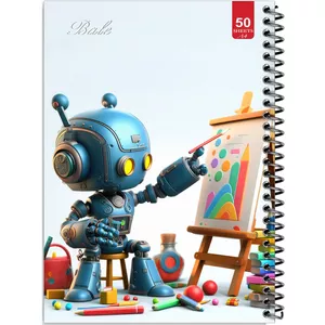 دفتر نقاشی 50 برگ انتشارات بله طرح ربات هنرمند کد A4-L749