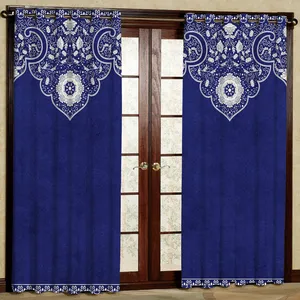 پرده مدل چشم نظر هازان پانچی کد 1334 سایز 140x200 سانتی متر