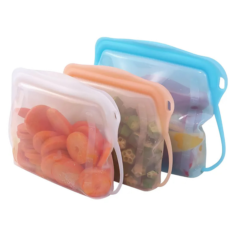 کیسه سیلیکونی زیپ دار هوانگ مدل Reusable Zip Lock بسته سه عددی کیسه سیلیکونی زیپ دار هوانگ مدل Reusable Zip Lock بسته سه عددی