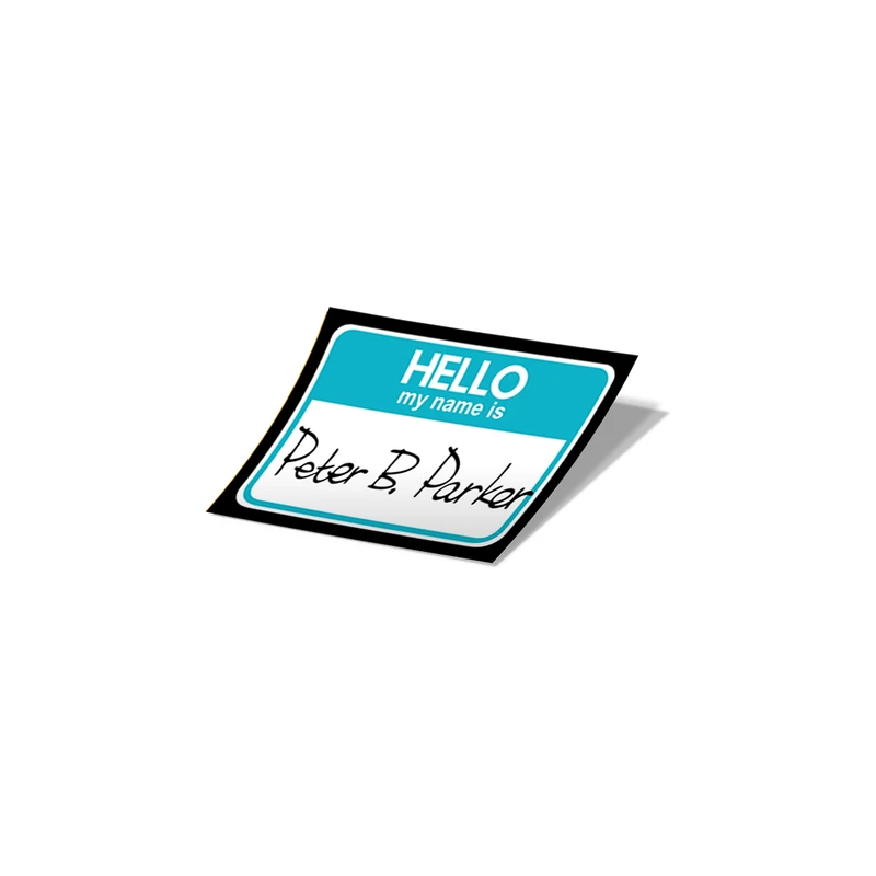 استیکر تزئینی موبایل و تبلت لولو مدل سلام اسم من پیتر پارکر هست HELLO MY NAME IS PITER PARKER کد 515