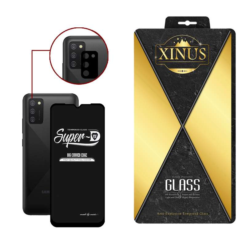 محافظ لنز دوربین ژینوس مدل 2SFA مناسب برای گوشی موبایل سامسونگ Galaxy A03s به همراه محافظ صفحه نمایش