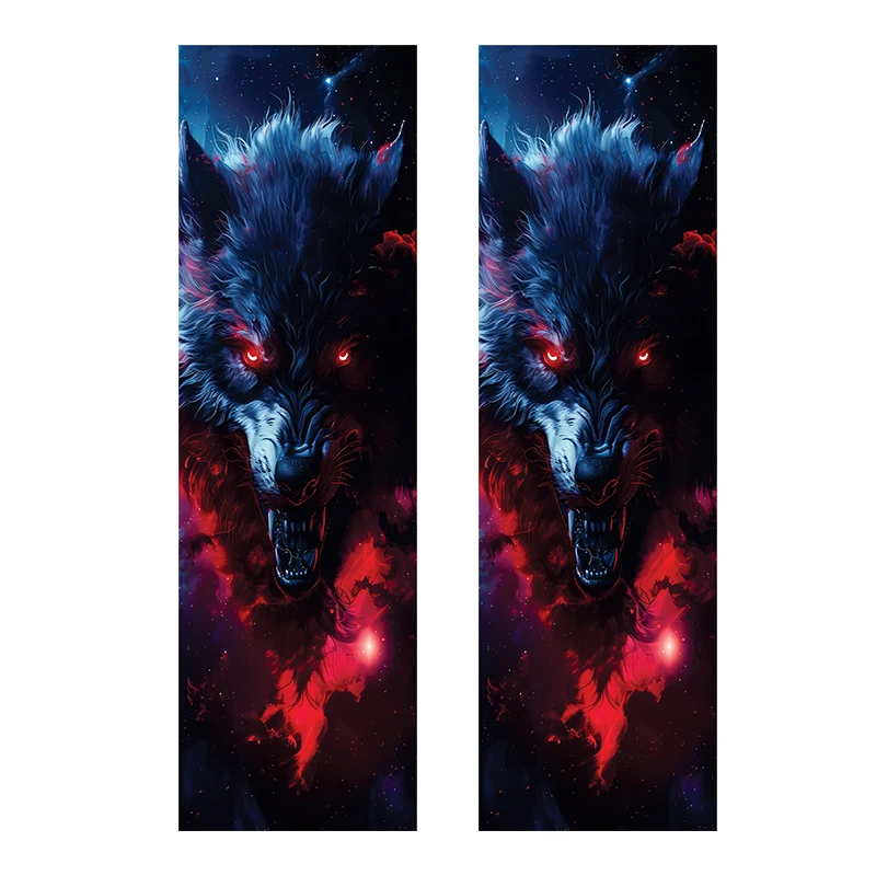 برچسب ستون خودرو توییجین و موییجین طرح گرگ کد 09 بسته 2 عددی