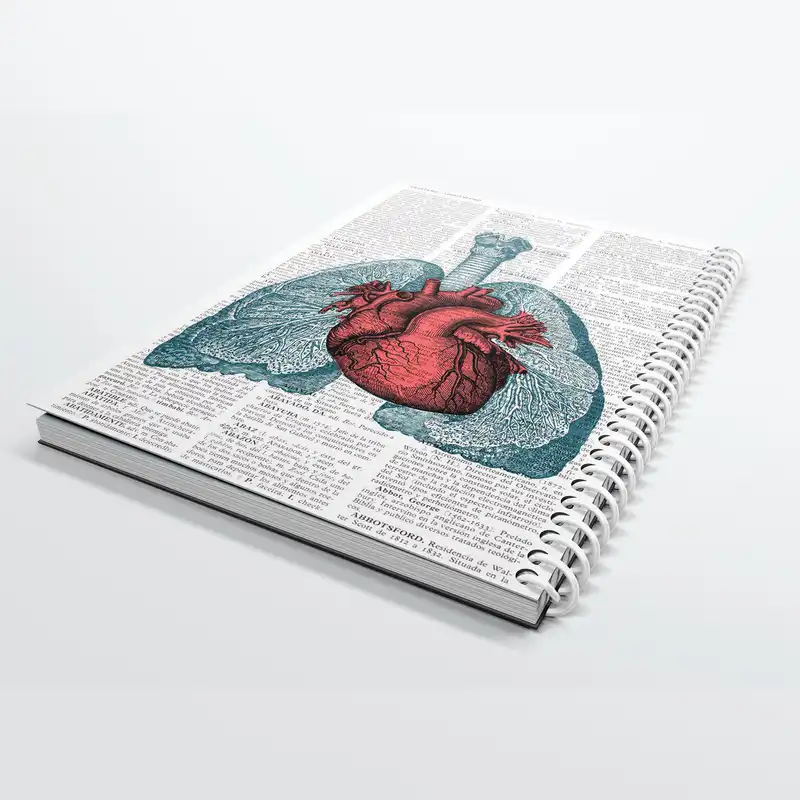 دفتر شطرنجی 100 برگ مدل قلب کد 2