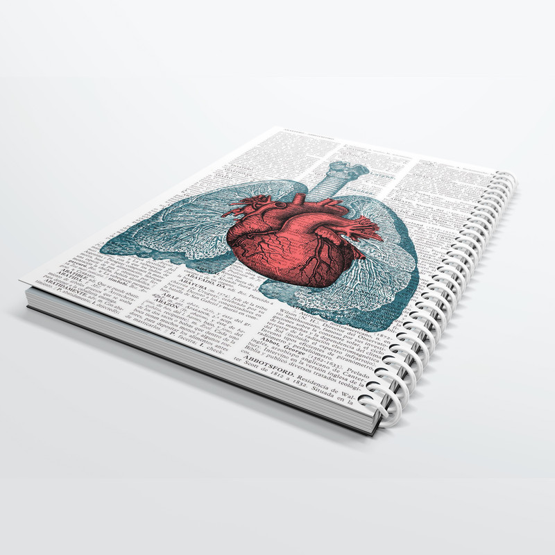 دفتر شطرنجی 100 برگ مدل قلب کد 2