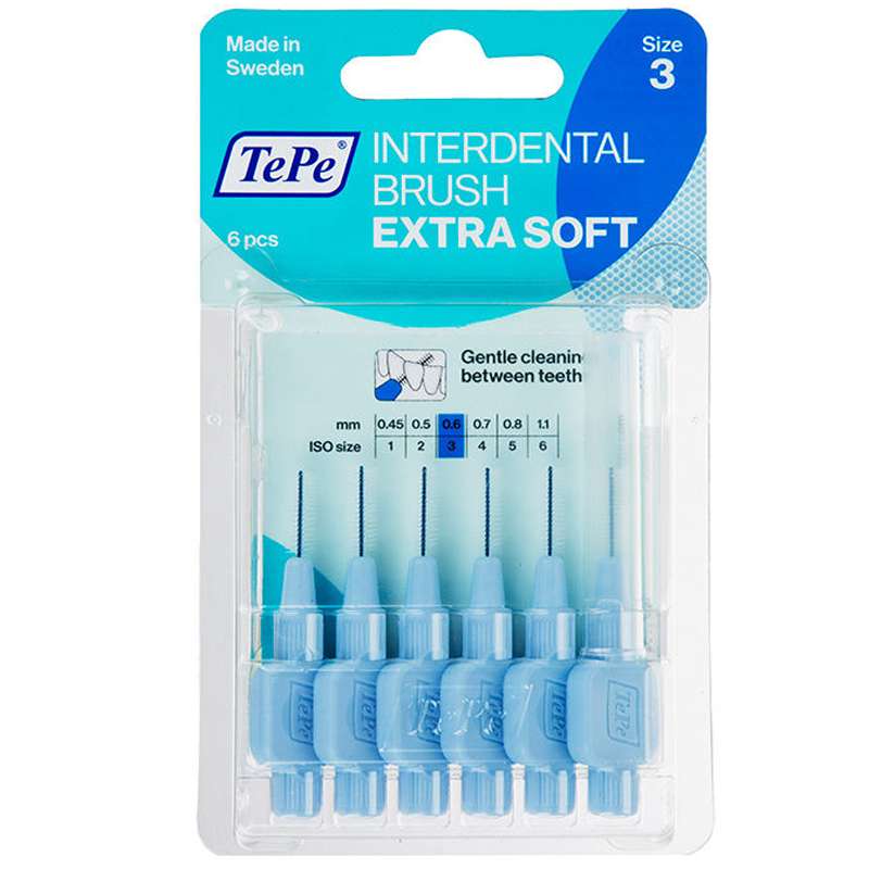 مسواک بین دندانی تپه مدل EXTRA SOFT سایز 3 بسته 6 عددی