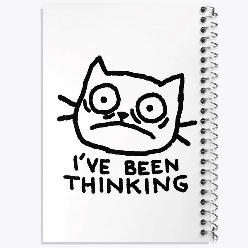 دفتر شطرنجی 50 برگ خندالو طرح گربه نگران کد 29287