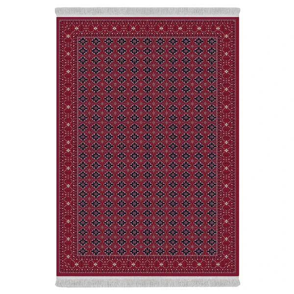 فرش پارچه‌ای دفه مدل فرشینه هازان مخمل کد 034