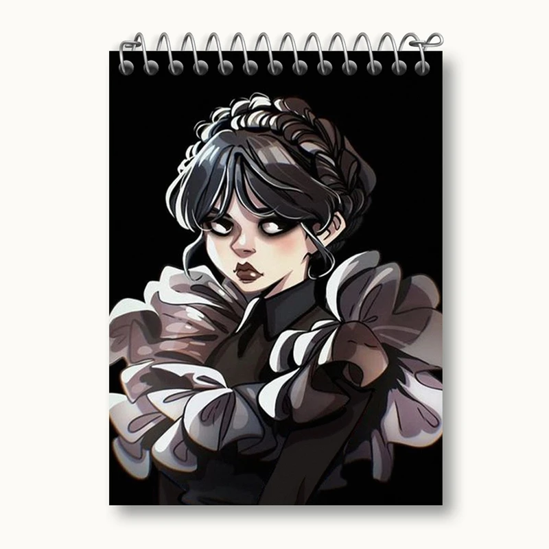 دفتر یادداشت 50 برگ خندالو مدل سریال ونزدی Wednesday کد 25260