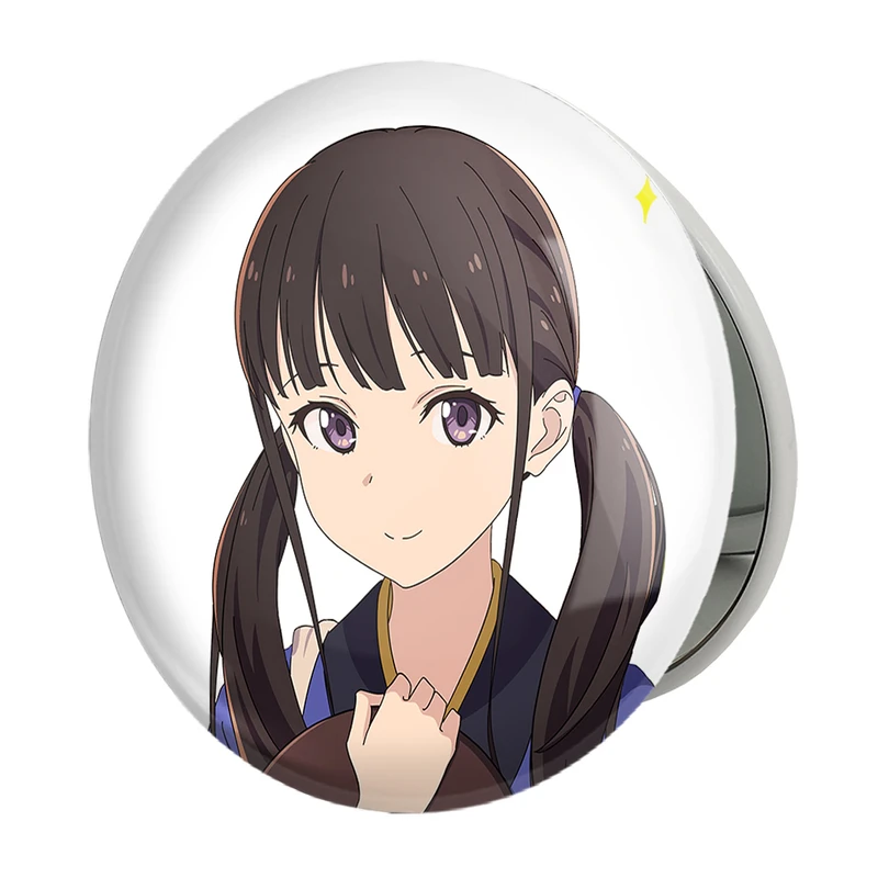 آینه جیبی خندالو طرح تاکینا و چیساتو انیمه لیکوریس ریکویل Lycoris Recoil مدل تاشو کد 23067 
