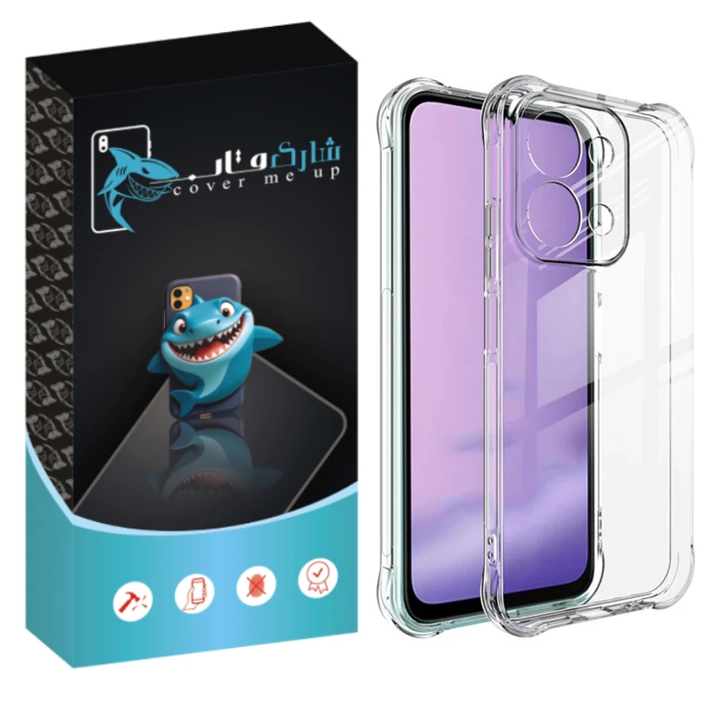 کاور شارک قاب مدل Crystal مناسب برای گوشی موبایل شیائومی Redmi 15c