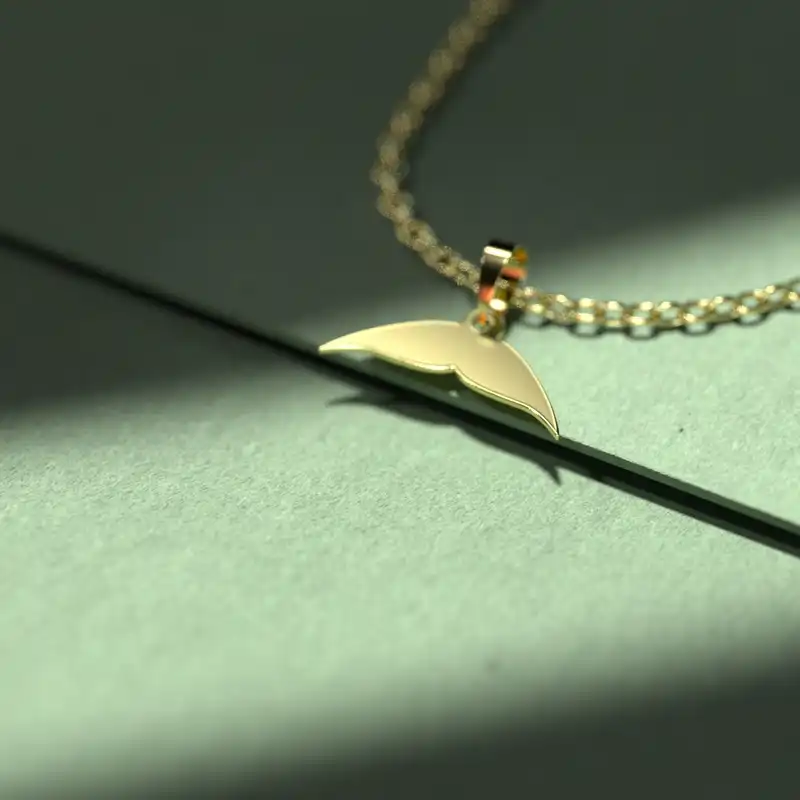 گردنبند طلا 18 عیار زنانه مدوپد مدل سبیل کد Q2-1-1052