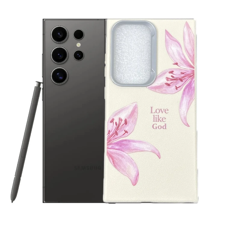 کاور طرح گل سوسن مناسب برای گوشی‌ موبایل سامسونگ Galaxy S23 Ultra