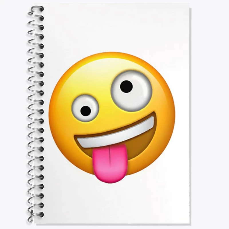دفتر زبان 50 برگ خندالو مدل دو خط طرح ایموجی کد 24695