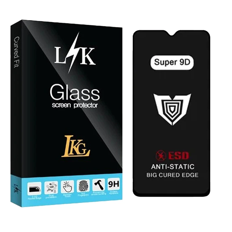 محافظ صفحه نمایش ال کا جی مدل Super 9D مناسب برای گوشی موبایل شیائومی Redmi Note 8 Pro 4G / Poco M3 4G / Redmi 9T 4G