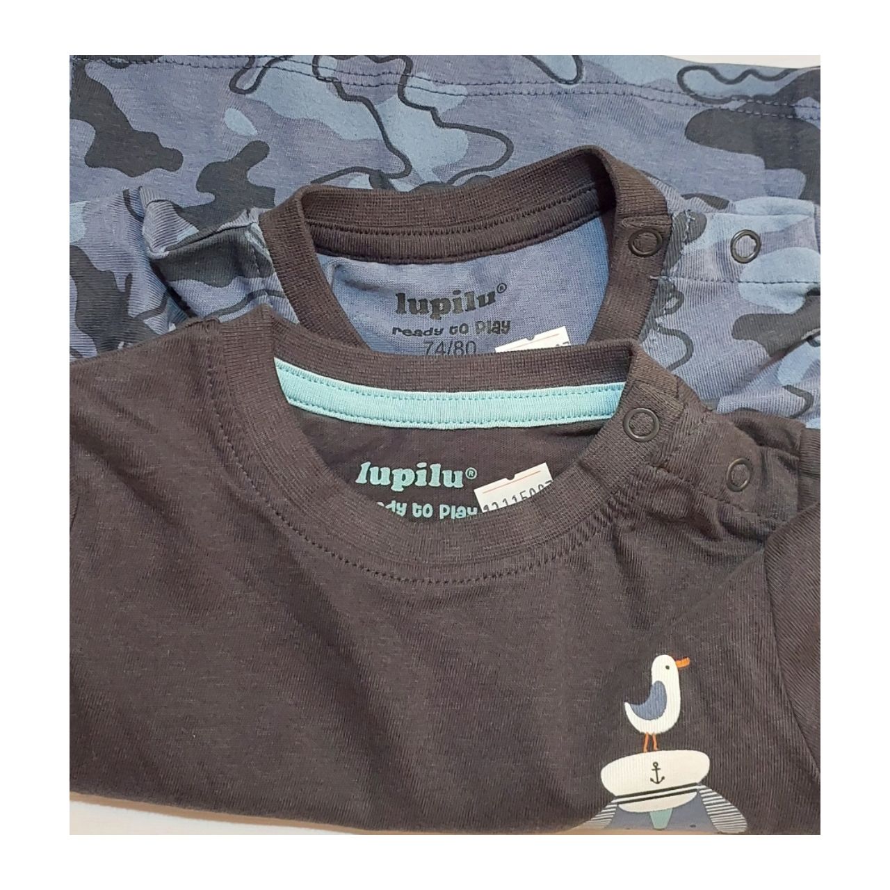 تی شرت آستین کوتاه نوزادی لوپیلو کد 3177 مجموعه 2 عددی -  - 4