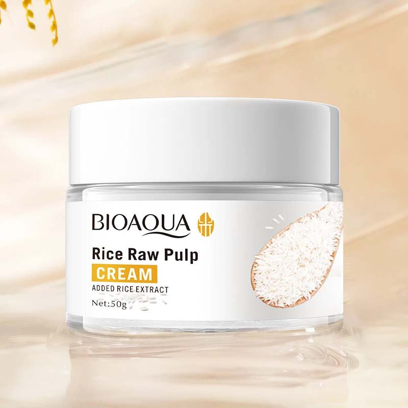 کرم مرطوب کننده بایو آکوا مدل Rice Raw Pulp حجم 50 میلی لیتر
