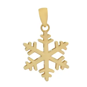 آویز گردنبند طلا 18 عیار زنانه طلای مستجابی مدل برف کد B1