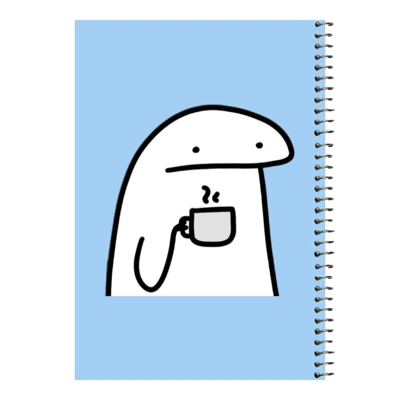 دفتر مشق 80 برگ اس جی مدل استیکر و قهوه   